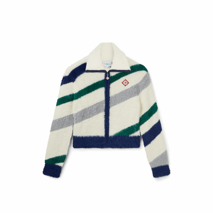 Pull Zippé à Rayures