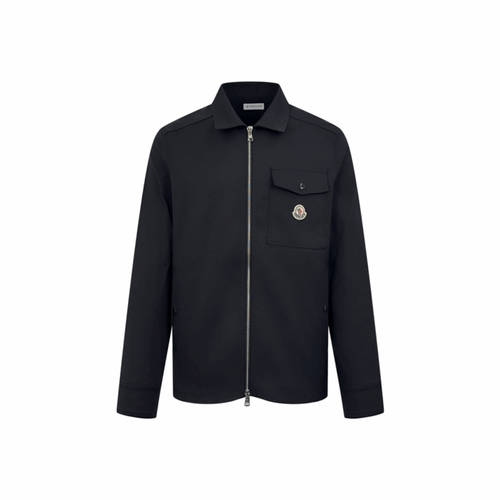 Moncler Veste-chemise zippée en gabardine