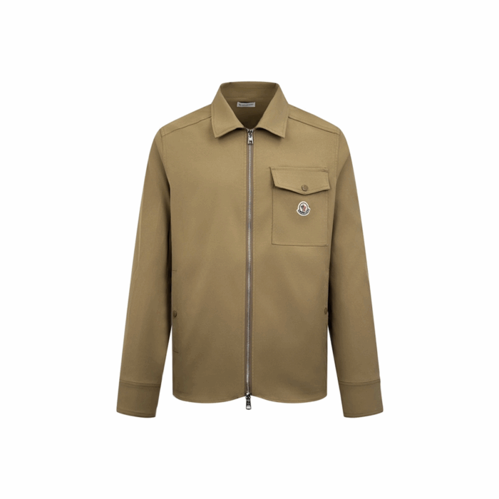 Moncler Veste-chemise zippée en gabardine